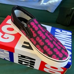 Pink “GOD HATES NOTHING” superrradical shoes